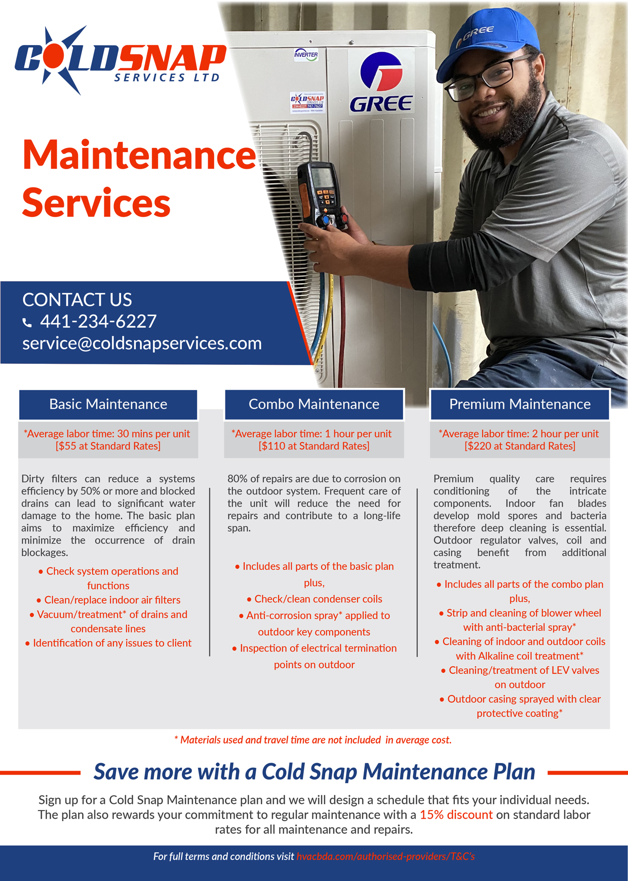 Support Content - Cold Snap Services